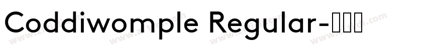 Coddiwomple Regular字体转换